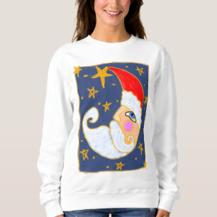 Half Moon Santa Claus Abstract Art Sweatshirt