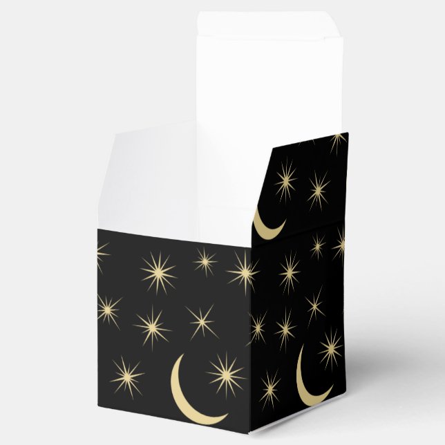 Half Moon Stars Universe Space Lover Astronomy Favor Box (Opened)