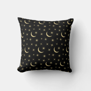 Half Moon Stars Universe Space Lover Astronomy Throw Pillow