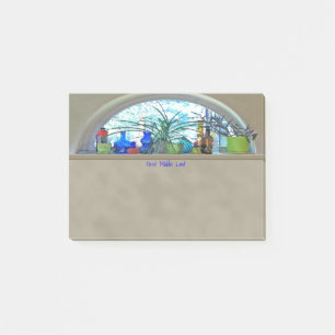 Half Moon Window Watercolor Digital Artwork Post-it Notes