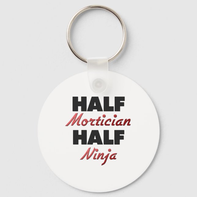 Half Mortician Half Ninja Keychain (Front)