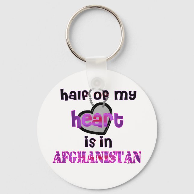 HALF MY HEART AFGHANISTAN KEYCHAIN (Front)