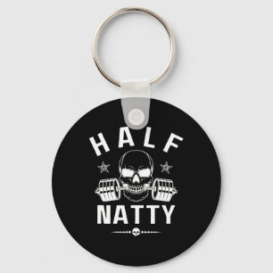 Half Natty Athletic Fitness Gym Bodybuilding Meme Keychain