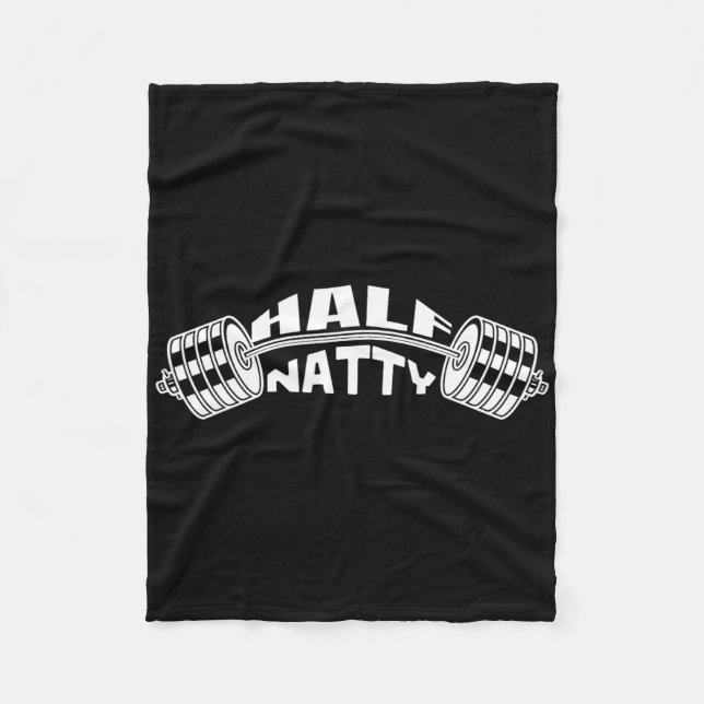 Half Natty Bodybuilder Meme Steroids Athletic Fitn Fleece Blanket (Front)