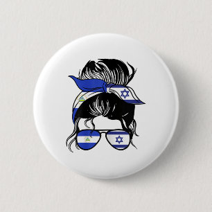 Half Nicaraguan Half Israeli Mix Nicaragua And Isr 2 Inch Round Button