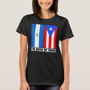 Half Nicaraguan Half Puerto Rican DNA Nicaragua Ro T-Shirt