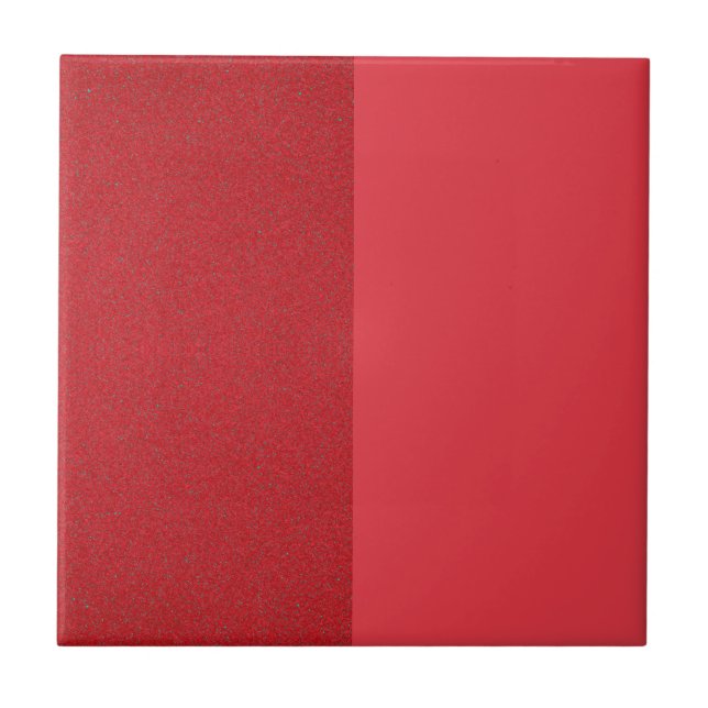 Half-Noise Half-Smooth Tomato Red Ceramic Tile (Front)