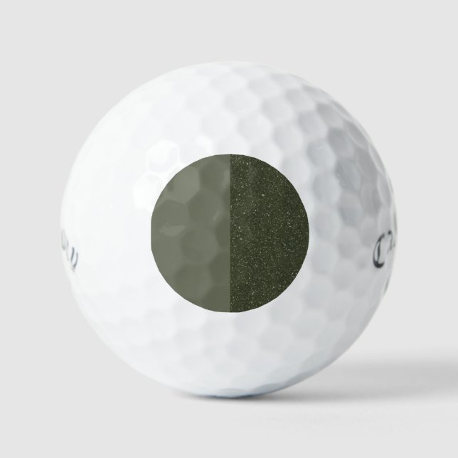 Half Noise Moss Green Golf Ball – Customizable (Front)