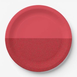 Half-Noise Tomato Red Paper Plate – Customizable