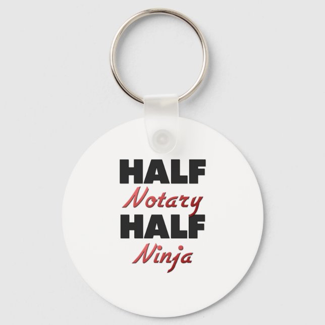 Half Notary Half Ninja Keychain (Front)