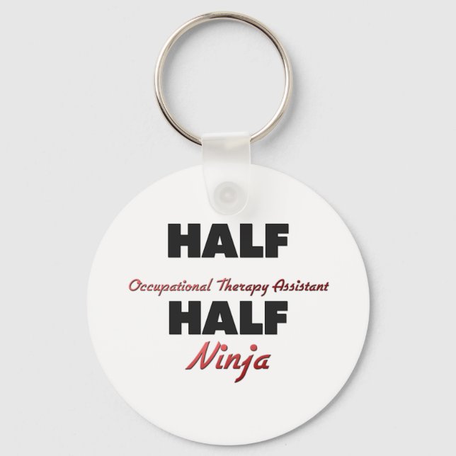 Half Occupational Therapy Assistant Half Ninja Keychain (Front)