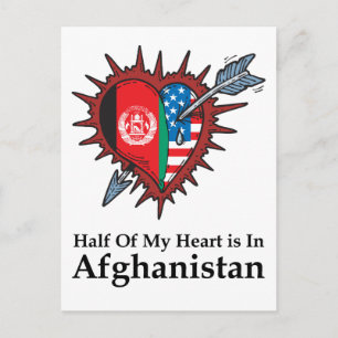 Half Of My Heart Is In Afghanistan Postcard