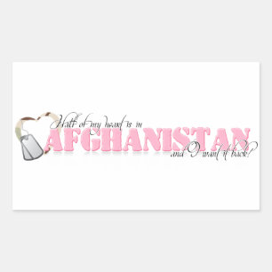 Half of my heart is in Afghanistan Sticker