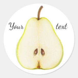 Half of pear classic round sticker
