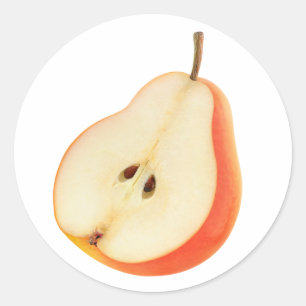Half of pear classic round sticker