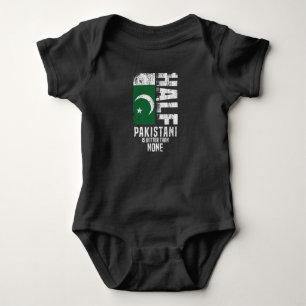 Half Pakistani Is Better Than None Funny Pakistani Baby Bodysuit