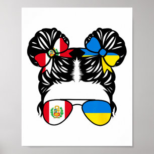 Half Peruvian Half Ukrainian Girl Peru Kids Herita Poster