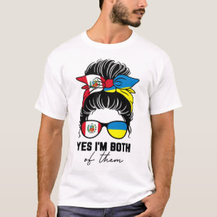 Half Peruvian Half Ukrainian Girl Peru Ukraine Fla T-Shirt