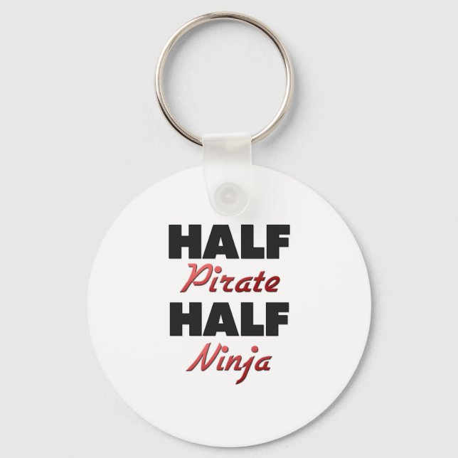 Half Pirate Half Ninja Keychain (Front)