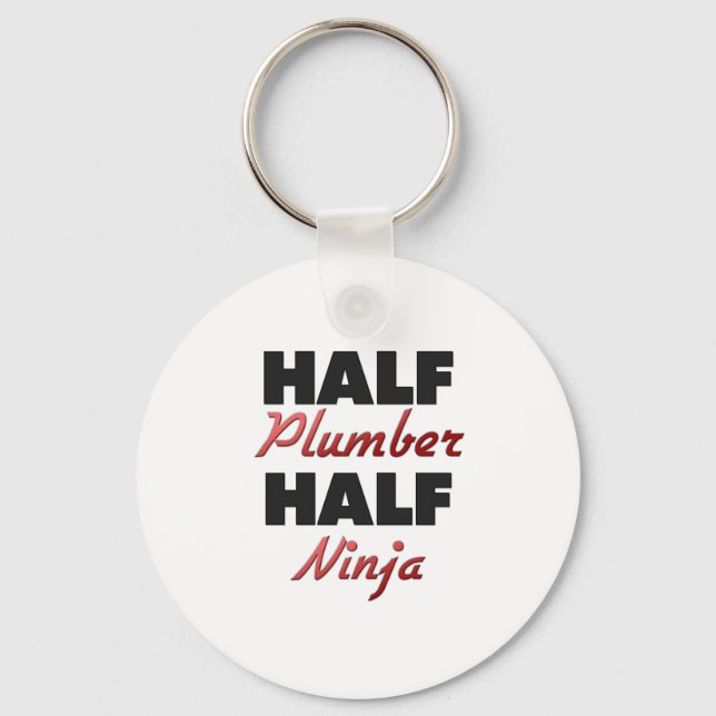 Half Plumber Half Ninja Keychain (Front)