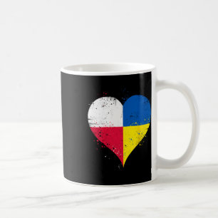 Half Polish Half Ukrainian A Heart With Poland Ukr Coffee Mug