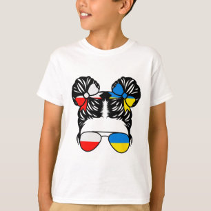 Half Polish Half Ukrainian Girl Poland Kids Herita T-Shirt