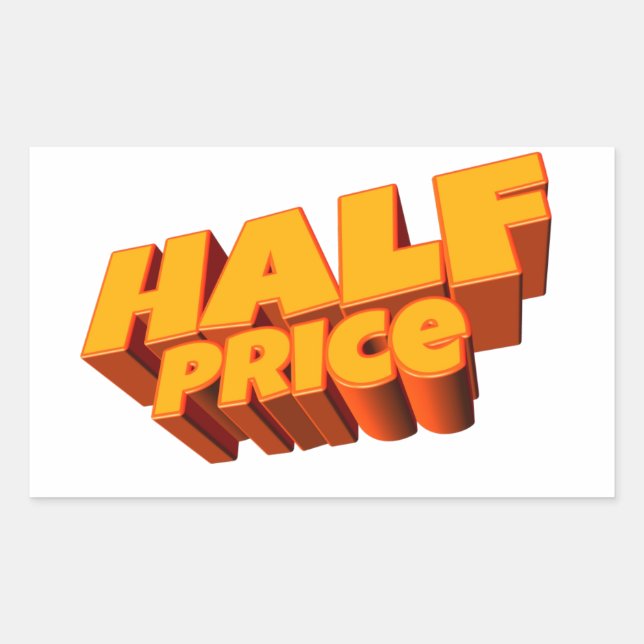 Half Price Sale Sticker (Front)
