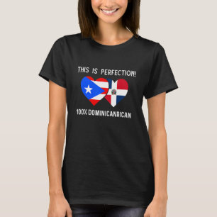 Half Puerto Rican Half Dominican Flag Boris Domis T-Shirt