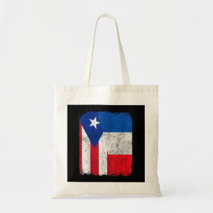 Half Puerto Rican Half French Flag Heritage Pride Tote Bag