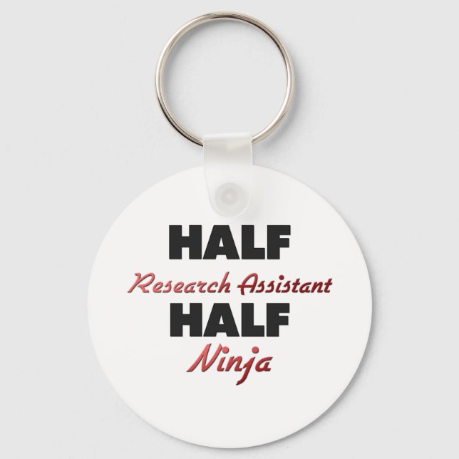 Half Research Assistant Half Ninja Keychain (Front)