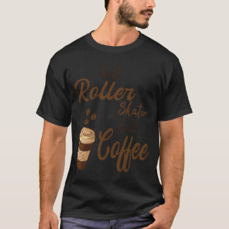 Half Roller Skater Half Coffee retro T-Shirt