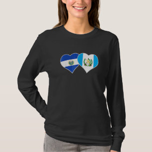 Half Salvadorian Half Guatemalan Flag El Salvador T-Shirt