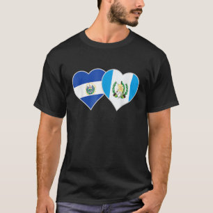 Half Salvadorian Half Guatemalan Flag El Salvador  T-Shirt