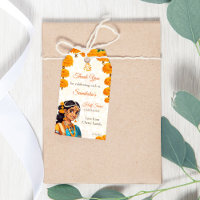 Half Saree ceremony cute Indian girl favour