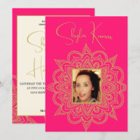 Half Saree Ceremony Indian Pink Gold 