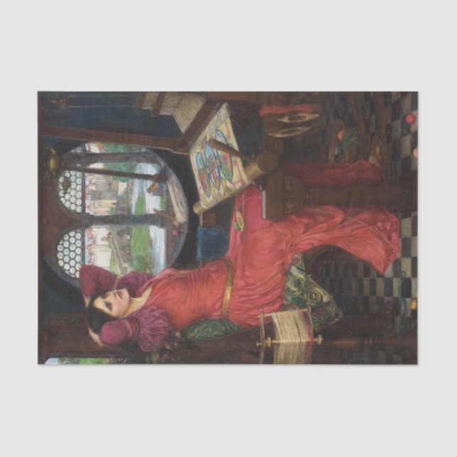 Half-Sick of Shadows by John William Waterhouse Tissue Paper (Front)