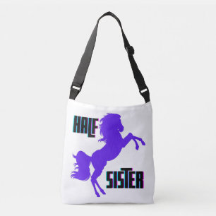 Half Sister Purple Pony Sibling Crossbody Bag