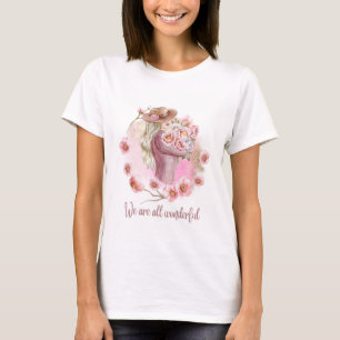 Half sleeve t-shirt with beautiful doll printed