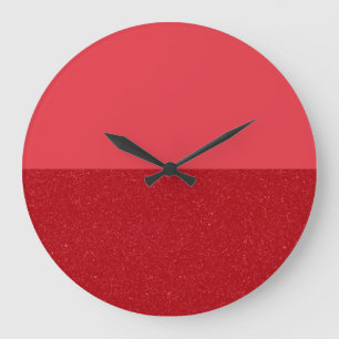 Half-Speckle Tomato-Red Wall Clock – Customizable