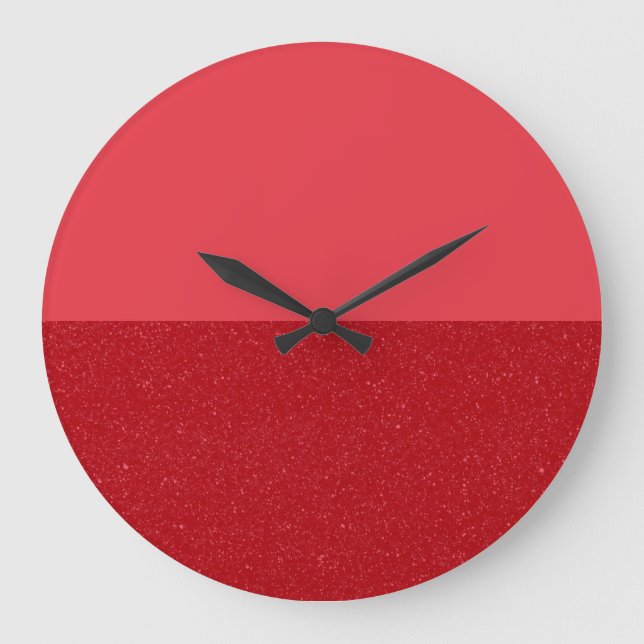 Half-Speckle Tomato-Red Wall Clock – Customizable (Front)