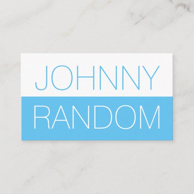 Half split duo tone bold cover business card (Front)