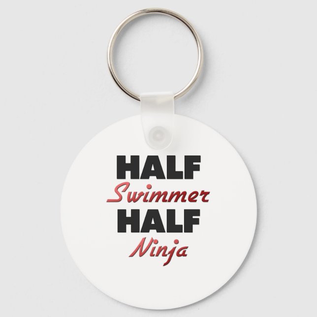 Half Swimmer Half Ninja Keychain (Front)