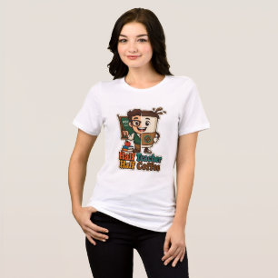 Half Teacher Half Coffee T-Shirt – Funny Educator  Tri-Blend Shirt
