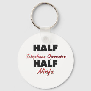 Half Telephone Operator Half Ninja Keychain