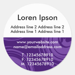 Half Texture and White 05 Business / Profile Classic Round Sticker