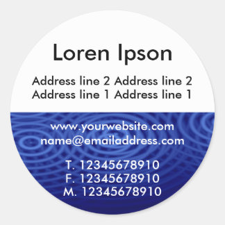 Half Texture and White 08 Business / Profile Classic Round Sticker