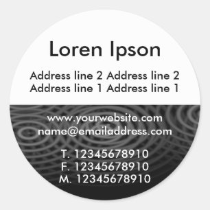 Half Texture and White 10 Business / Profile Classic Round Sticker