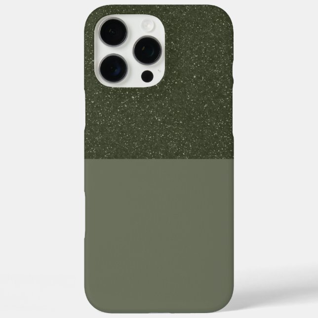 Half Texture Moss Green iPhone Case – Customizable (Back)