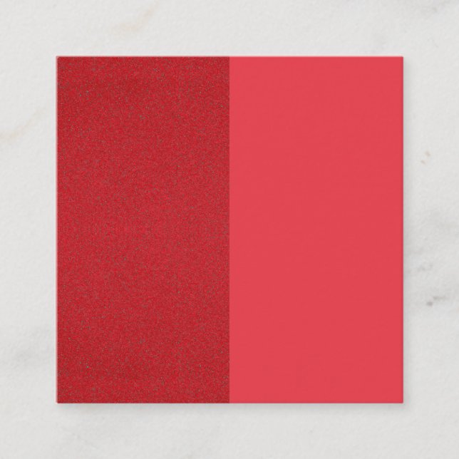 Half Textured Tomato Red Business Card – Customize (Front)
