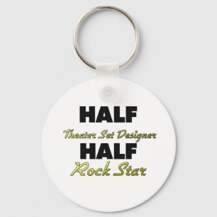 Half Theatre Set Designer Half Rock Star Keychain